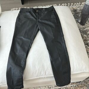 Tommy Hilfiger Skinny Faux Leather Jeans size 16 in Black